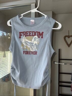 NOBO Light Blue Graphic 'Freedom Forever' Tank